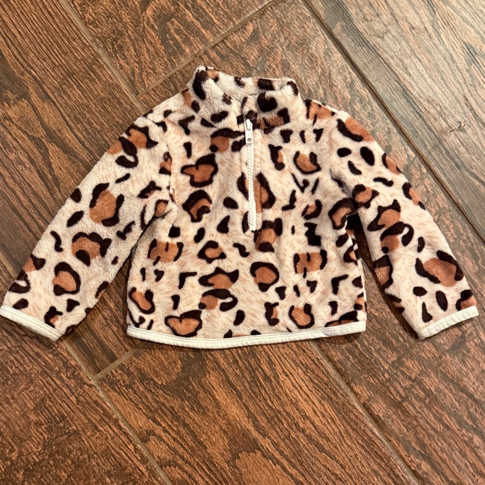 SHEIN Leopard Print Kids Sweatshirt - Brown and Black